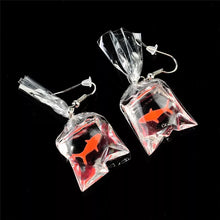 Load image into Gallery viewer, Funny Fish in a bag Earrings