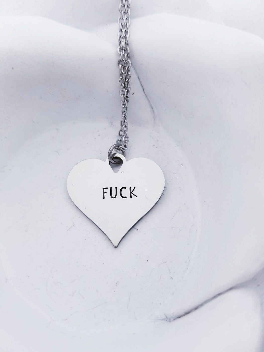 Silver Fuck Necklace