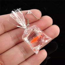 Load image into Gallery viewer, Funny Fish in a bag Earrings