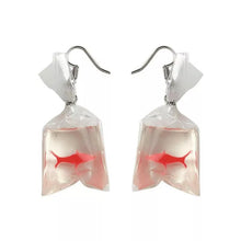 Load image into Gallery viewer, Funny Fish in a bag Earrings