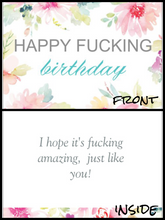 Load image into Gallery viewer, Happy Fucking Birthday Card