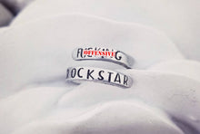 Load image into Gallery viewer, Fucking Rockstar Ring - Mature Jewelry - Silver Wrap Ring - Adjustable Ring - Funny Spiral Ring - Friend Gift Offensive Gifts for her