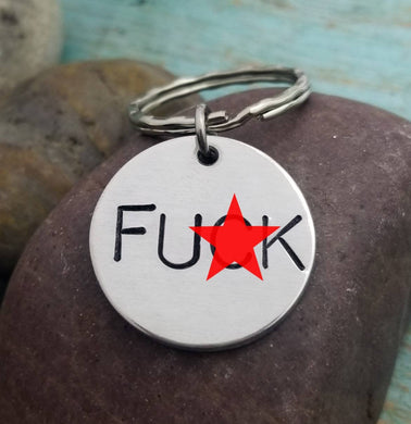 Mature Offensive Fuck Keychain Tags - Fuck Gifts - Bitch Keychain - Fuck Keychain - Mature Gifts - Funny Gifts for Her - Stamped Keychain