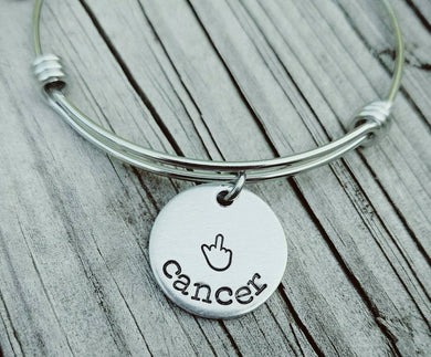 Mature Fuck Cancer Bracelet - Flipping Cancer Off - Child Loss Bracelet - Memorial Bracelet - Cancer Warrior - Cancer fighter - F*CK Cancer