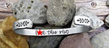 Load image into Gallery viewer, Fuck This Shit Hammered Cuff Bracelet - Funny Gifts for Her - Gifts under 20 - Silver Hammered Bracelet Custom Stamped Bracelet Fuck Jewelry