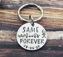 Load image into Gallery viewer, Bachelorette Party Gifts - Funny Couple Gift - Husband and Wife Keychains - Funny Bride and Groom Gifts - Same Penis Forever  - Mature Boobs