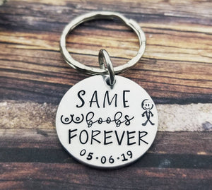 Bachelorette Party Gifts - Funny Couple Gift - Husband and Wife Keychains - Funny Bride and Groom Gifts - Same Penis Forever  - Mature Boobs