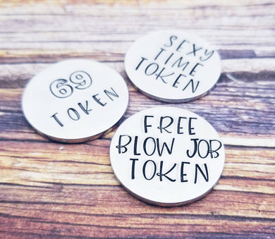 Blow Job Token - Adult Humor Tokens - Funny Husband Gifts - Gag Gifts for Him - Boyfriend Token - Sexy Time Tokens - Sexual Guy Gifts