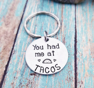 Taco Keychain - You Had Me At Tacos 21st Birthday Gifts for Her -Funny Boyriend Gifts Best Friend Key Ring Friendship Taco Gift - Girlfriend