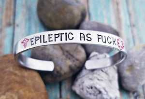 Funny Medical Alert Bracelet- Funny Cuff Bracelet - Diabetic As Fuck - Adult Humor Gift - Funny Jewelry - Offensive Jewelry - Med Alert